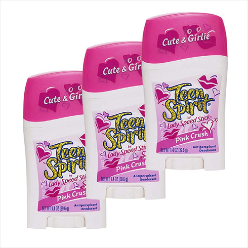 Teen Spirit Anti-Perspirant Deodorant Stick, Pink Crush, 1.4 Ounce (Pack of 3)